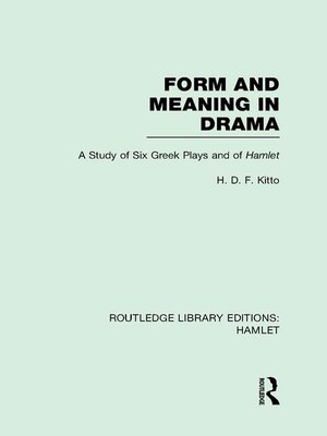 cover image of Form and Meaning in Drama